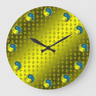 Grande Horloge Ronde Année du Singe d'Eau