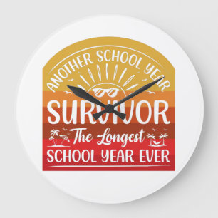 Grande Horloge Ronde Another School Year Survivor Funny School