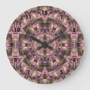 Grande Horloge Ronde Antiquité rose victorienne