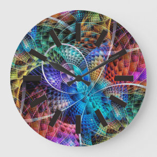 Grande Horloge Ronde Apophyse Abstraite Fractale X