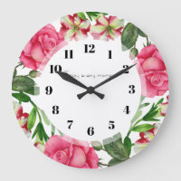 Aquarelle Fleurs roses Cercle de couronne