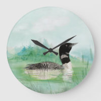 Aquarelle Oiseau commun Loon Nature Art