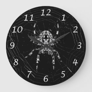Grande Horloge Ronde Araignée dans l'horloge murale de Web