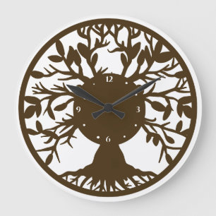 Grande Horloge Ronde Arbre De Vie
