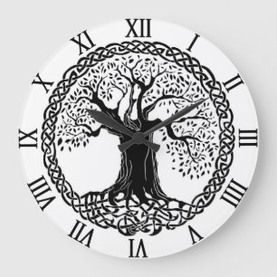 Grande Horloge Ronde Arbre d'horloge de la vie