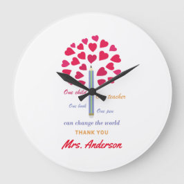 Grande Horloge Ronde Arbre grand crayon / Appréciation de l'enseignant