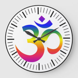 Grande Horloge Ronde Arc en arc (Om ou Aum, son sacré indien)