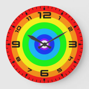 Grande Horloge Ronde Arc en ciel Conception-40686