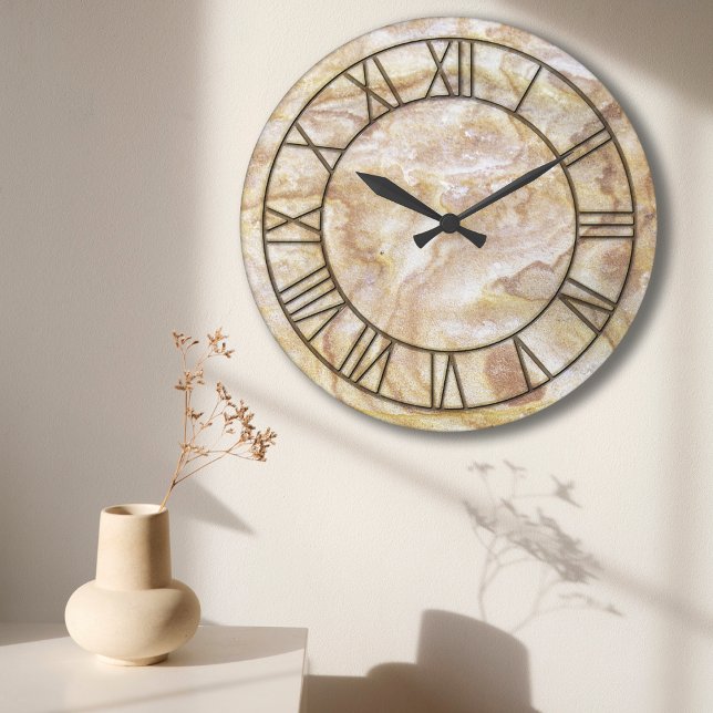 Grande Horloge Ronde Archaic Marble Prince Wall Clock (Créateur téléchargé)