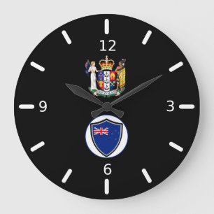 Grande Horloge Ronde Armoiries de la Nouvelle-Zélande