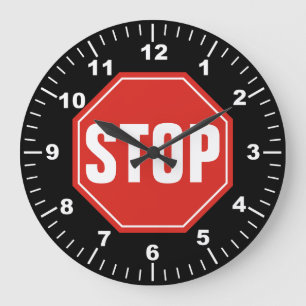 GRANDE HORLOGE RONDE ARRÊTER LE SIGNE