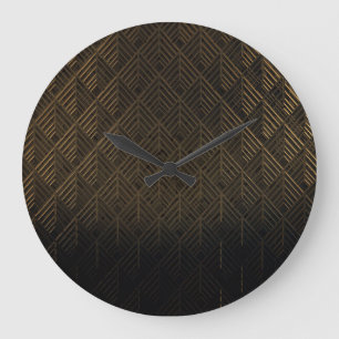 Grande Horloge Ronde Arrière - plan d'illustrations 3D Art Déco