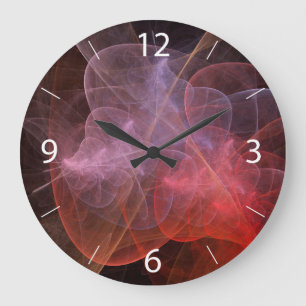 Grande Horloge Ronde Art abstrait merveilleuse galaxie