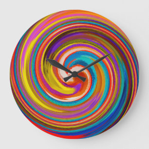 Grande Horloge Ronde Art Abstrait n° 16