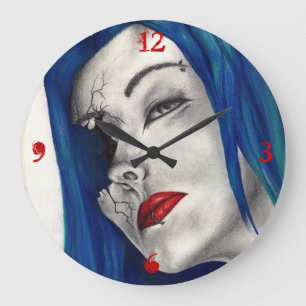 Grande Horloge Ronde Art admirablement cassé d'imaginaire d'horreur de