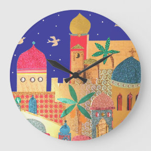 Grande Horloge Ronde Art coloré de ville de Jérusalem