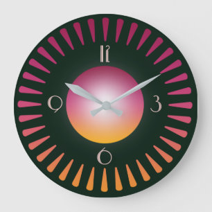 Grande Horloge Ronde Art Déco