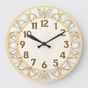 Grande Horloge Ronde Art Déco