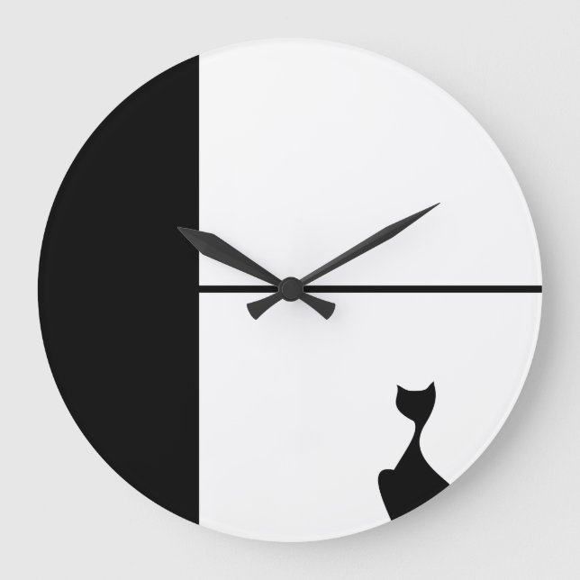 Grande Horloge Ronde Art du chat (Recto)