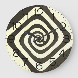 Grande Horloge Ronde Art fractal hypnotique psychédélique