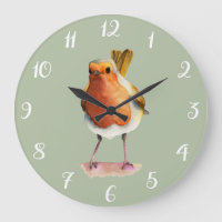 Art mignon d'aquarelle d'oiseau rouge de Robin