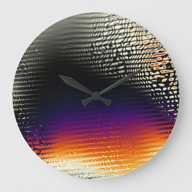 Grande Horloge Ronde Art numérique horizontal Abstrait (Recto)