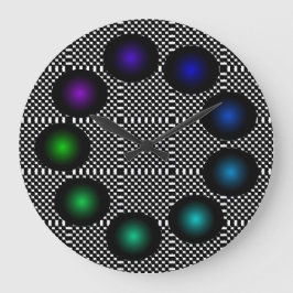 Grande Horloge Ronde Art sauvage amusant illusion d'optique tripante in