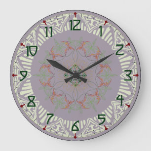 Grande Horloge Ronde Artsy art Deco Clock
