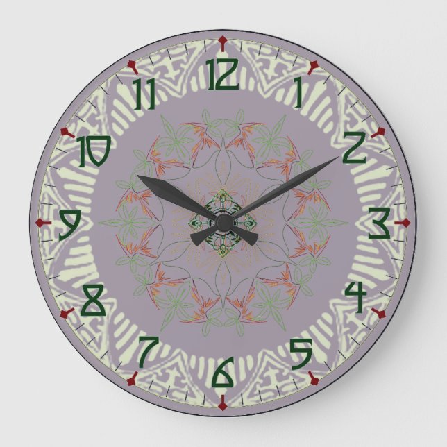 Grande Horloge Ronde Artsy art Deco Clock (Recto)