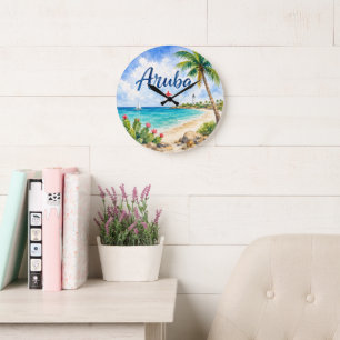 Grande Horloge Ronde Aruba île caraïbe néerlandaise souvenir de voyage