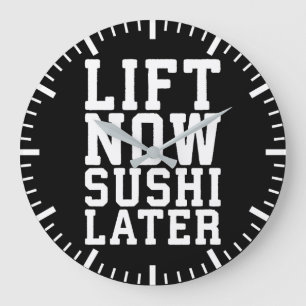 Grande Horloge Ronde Ascenseur Maintenant, Sushi Plus Tard - Carbes - G