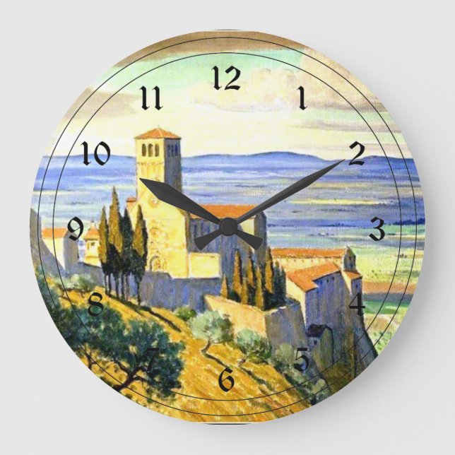 Grande Horloge Ronde Assise, Italy - fine art painting (Recto)