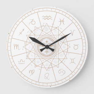 Grande Horloge Ronde Astrologie de l'or céleste Horoscope