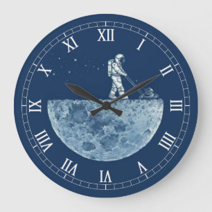 Grande Horloge Ronde Astronaute sur la Lune