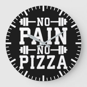 Grande Horloge Ronde Aucune douleur, aucune pizza - glucides -