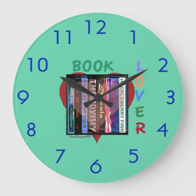 Grande Horloge Ronde Auteur de livres (Recto)