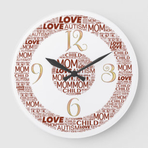 Grande Horloge Ronde Autisme Famille2 Tour (Grande horloge)