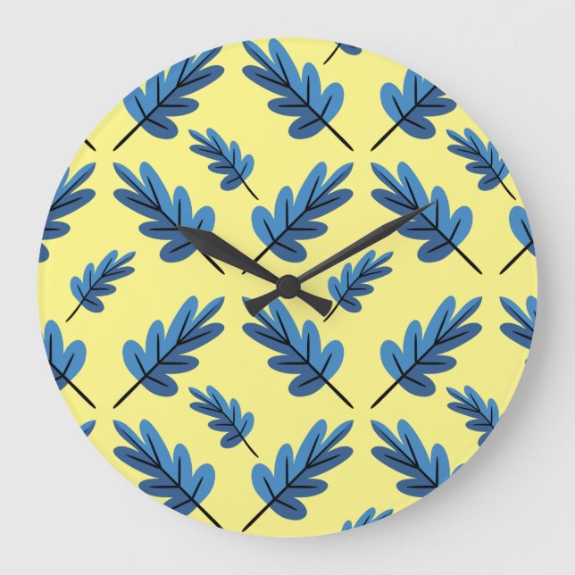 Grande Horloge Ronde Automne bleu (Recto)