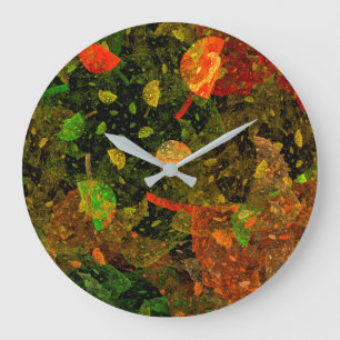 Grande Horloge Ronde Autumn colorful decorative design