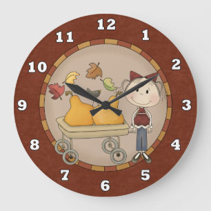 Grande Horloge Ronde Autumn Wall Clock