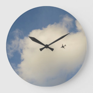 Grande Horloge Ronde Avion dans l'horloge murale de ciel