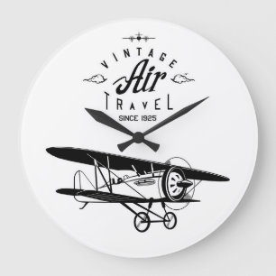 Grande Horloge Ronde avion vintage