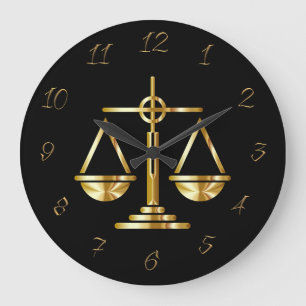 Grande Horloge Ronde Avocat de la loi
