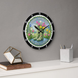 Grande Horloge Ronde Avril Pluies Mai Fleurs Patrimoine