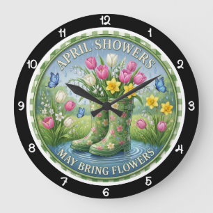 Grande Horloge Ronde Avril Pluies Mai Fleurs Patrimoine
