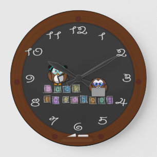 Grande Horloge Ronde back to school owl