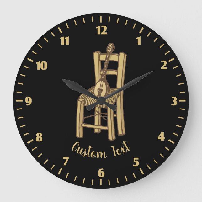 Grande Horloge Ronde Baglama sur la chaise (Recto)