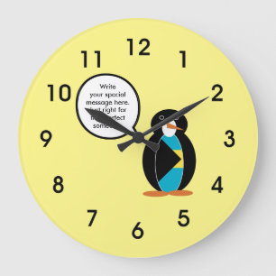 Grande Horloge Ronde Bahamas Mme Pingouin parlante