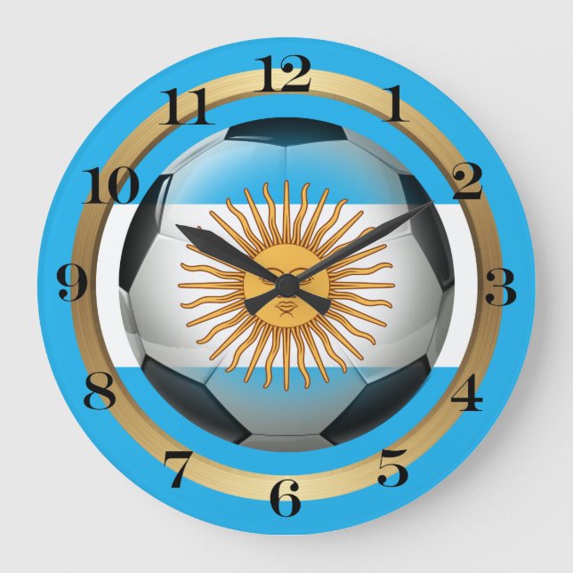 Grande Horloge Ronde Bal de soccer argentin (Recto)