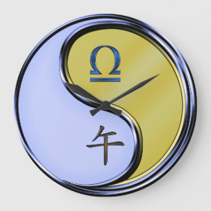 Grande Horloge Ronde Balance & Cheval de Métal
